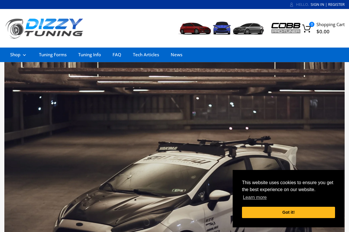 Dizzy Tuning homepage screenshot