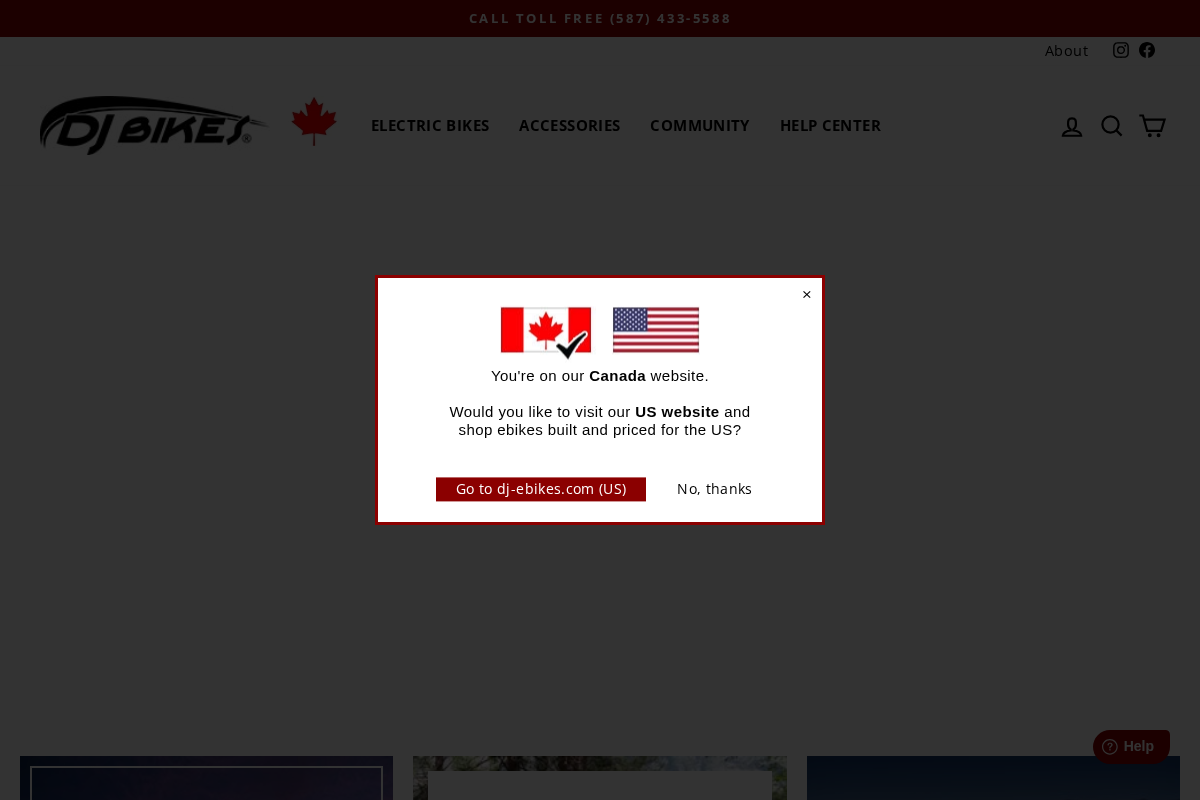 DJ Bikes Canada homepage screenshot