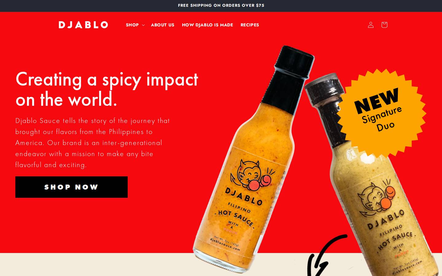 djablosauce.com homepage screenshot