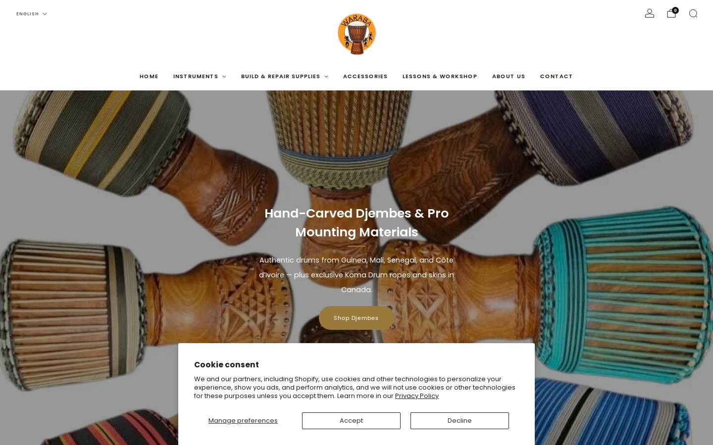 djembesaintsauveur.com homepage screenshot