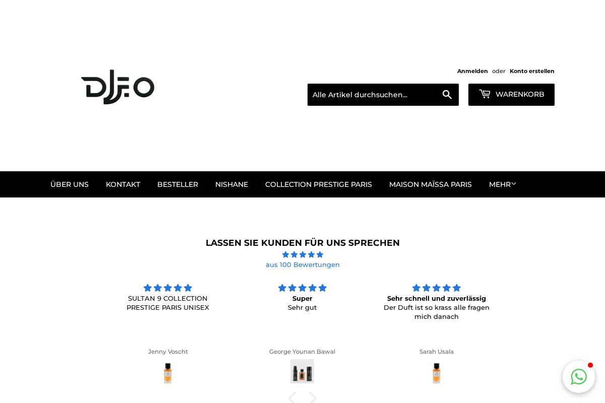 djeo.de homepage screenshot