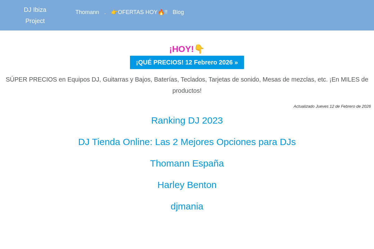 DJ Ibiza Project【FEB 2026】 homepage screenshot
