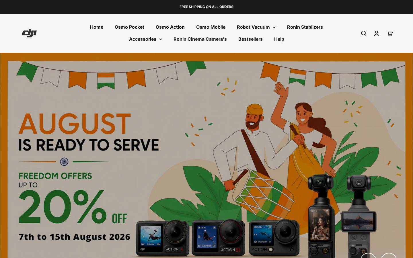 djiindiashop.com homepage screenshot