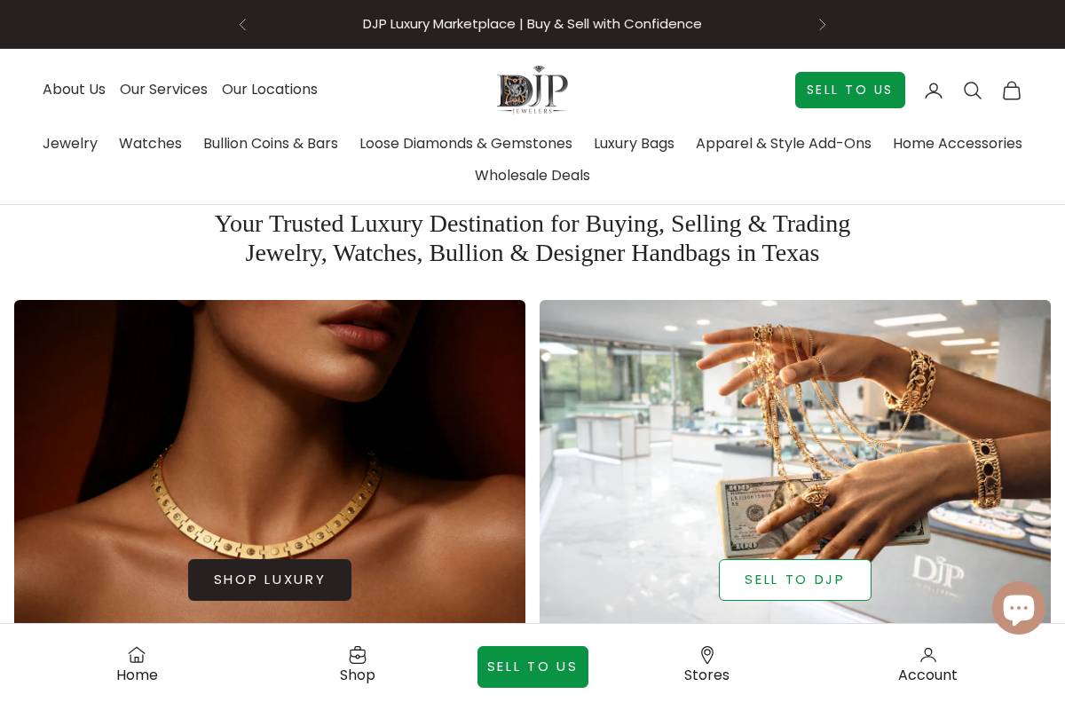 djp-jewelers.com homepage screenshot