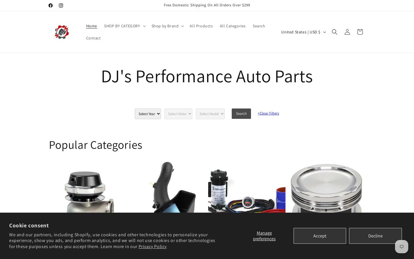 djsparts.com homepage screenshot