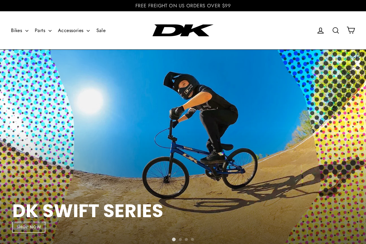 DK Bicycles homepage screenshot