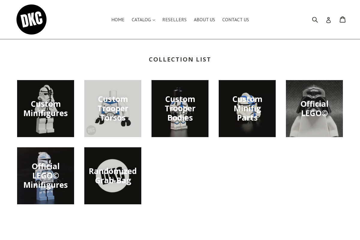 dkcollectables.com homepage screenshot