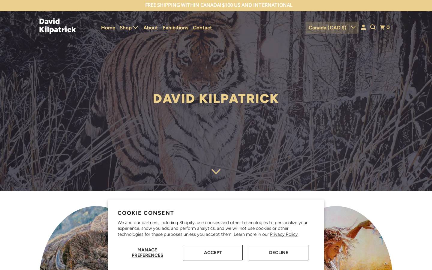 dkilpatrickart.com homepage screenshot