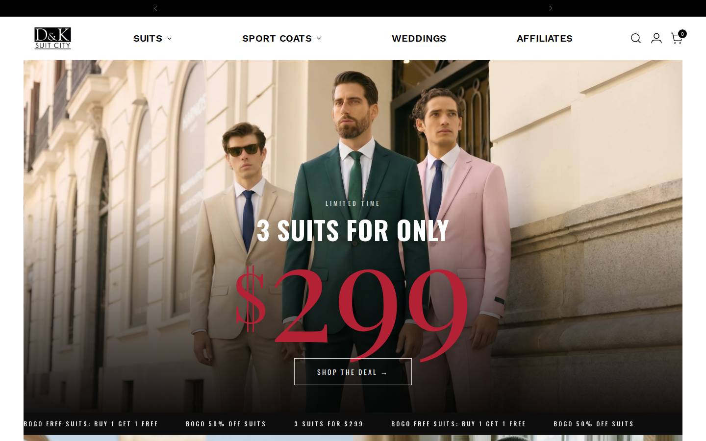 dkmenswear.com homepage screenshot