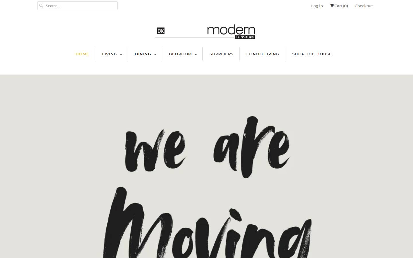 dkmodernfurniture.com homepage screenshot