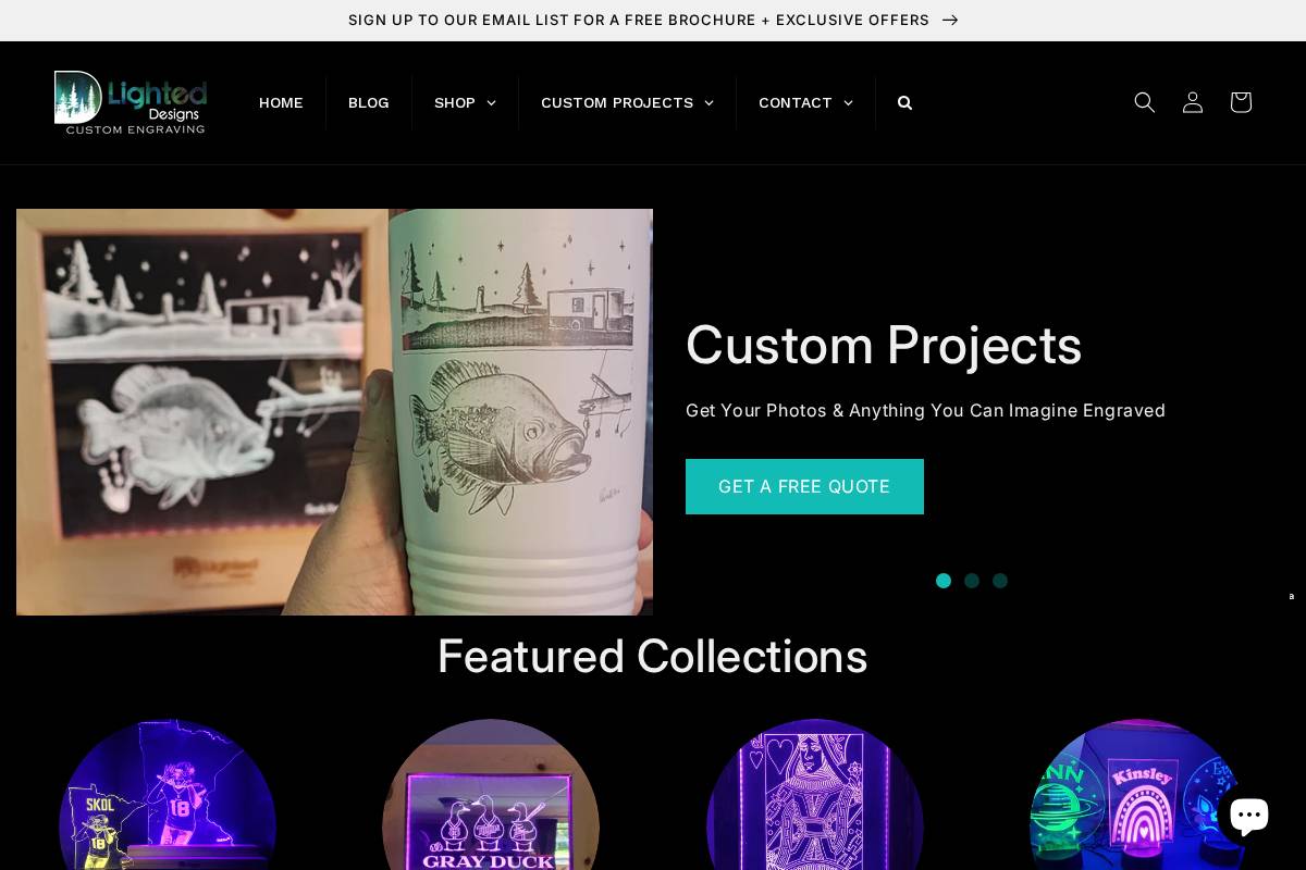 dlightedled.com homepage screenshot