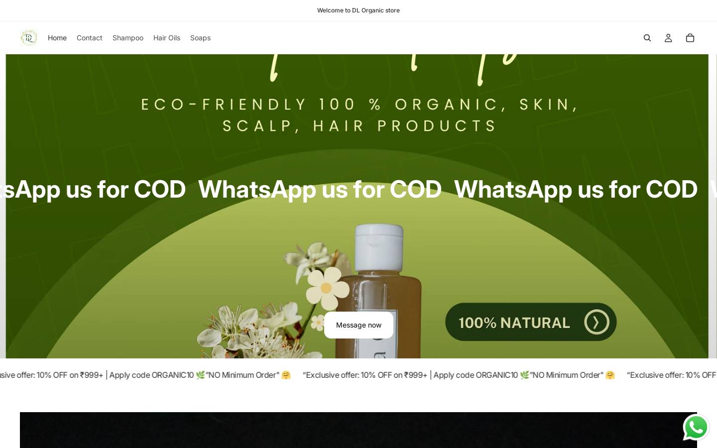 dlorganic.com homepage screenshot