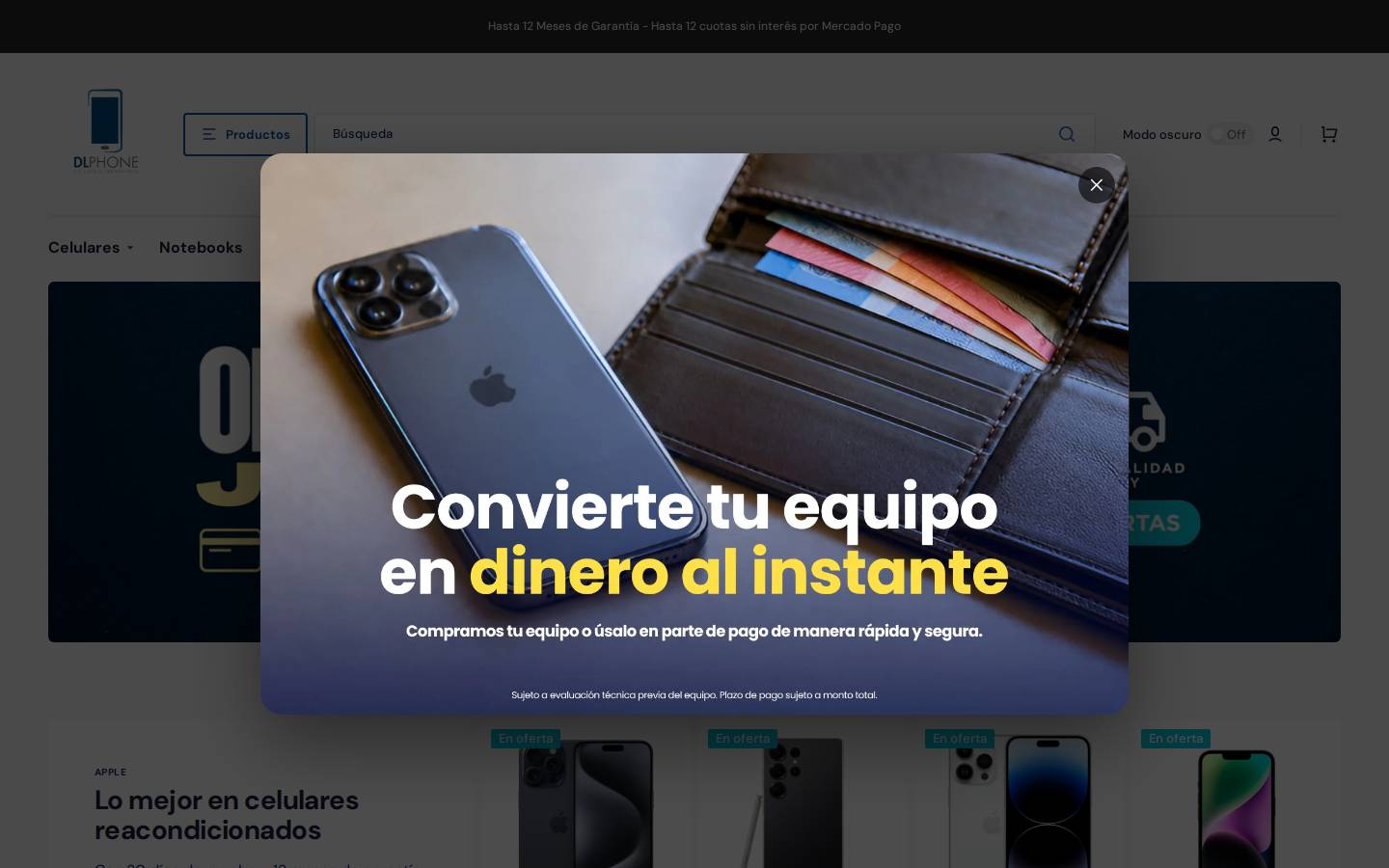 dlphone.cl homepage screenshot