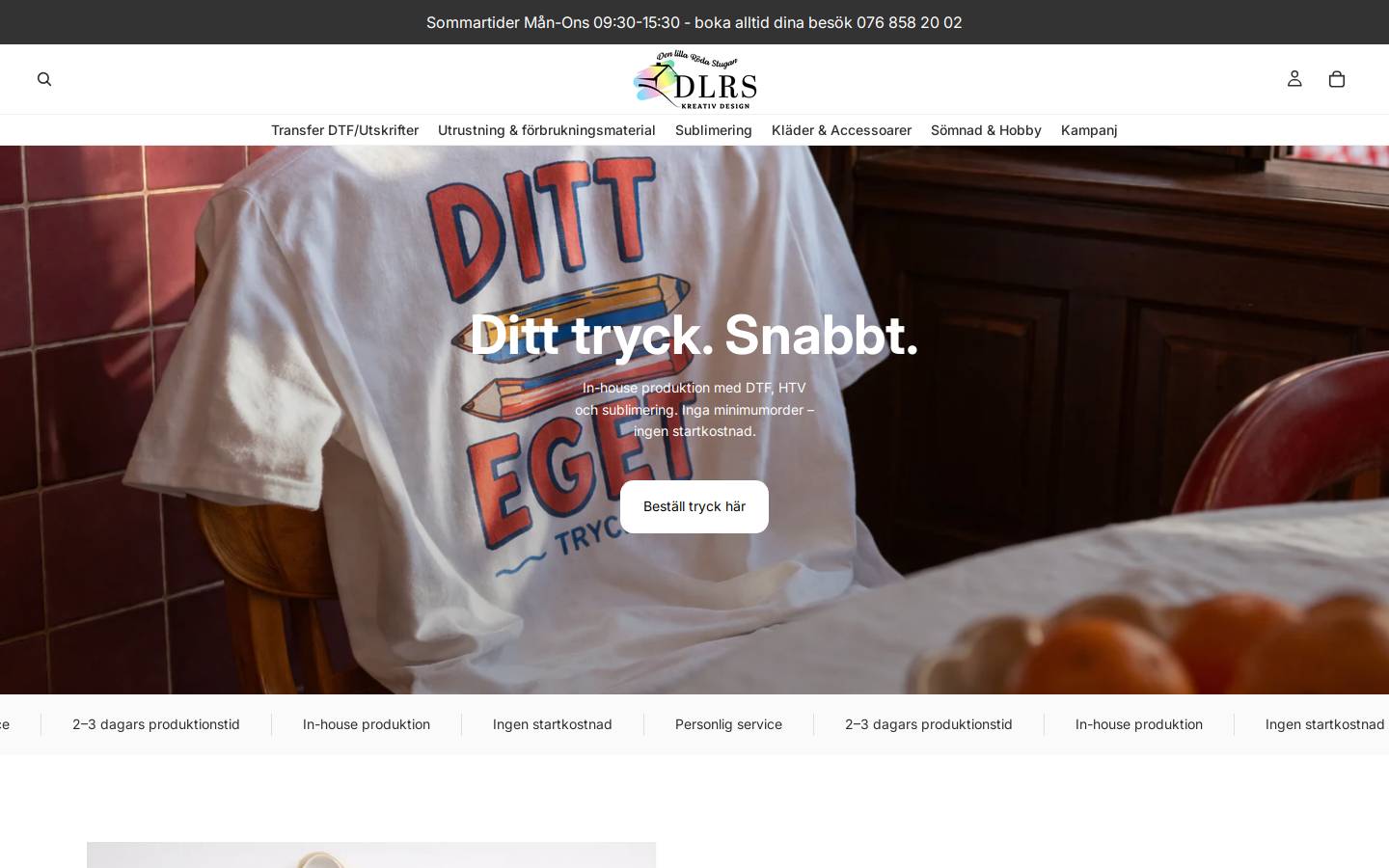 Dlrs homepage screenshot
