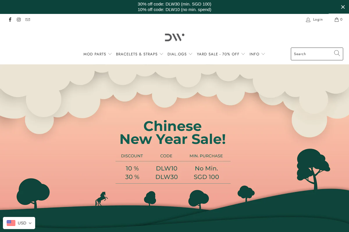 dlw.watches homepage screenshot