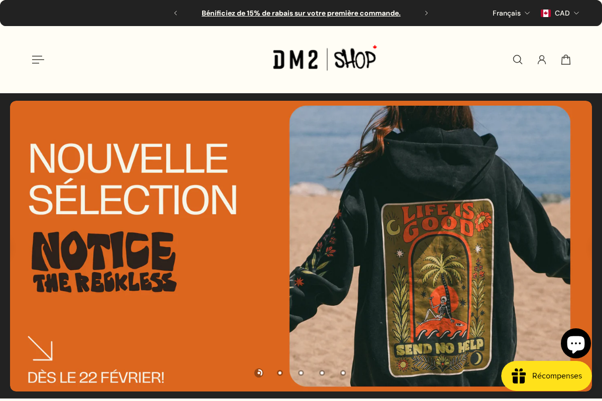 DM2 SHOP homepage screenshot