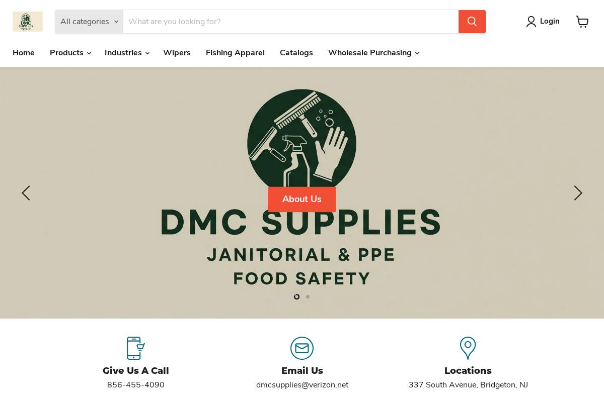 dmcsupplies.com homepage screenshot