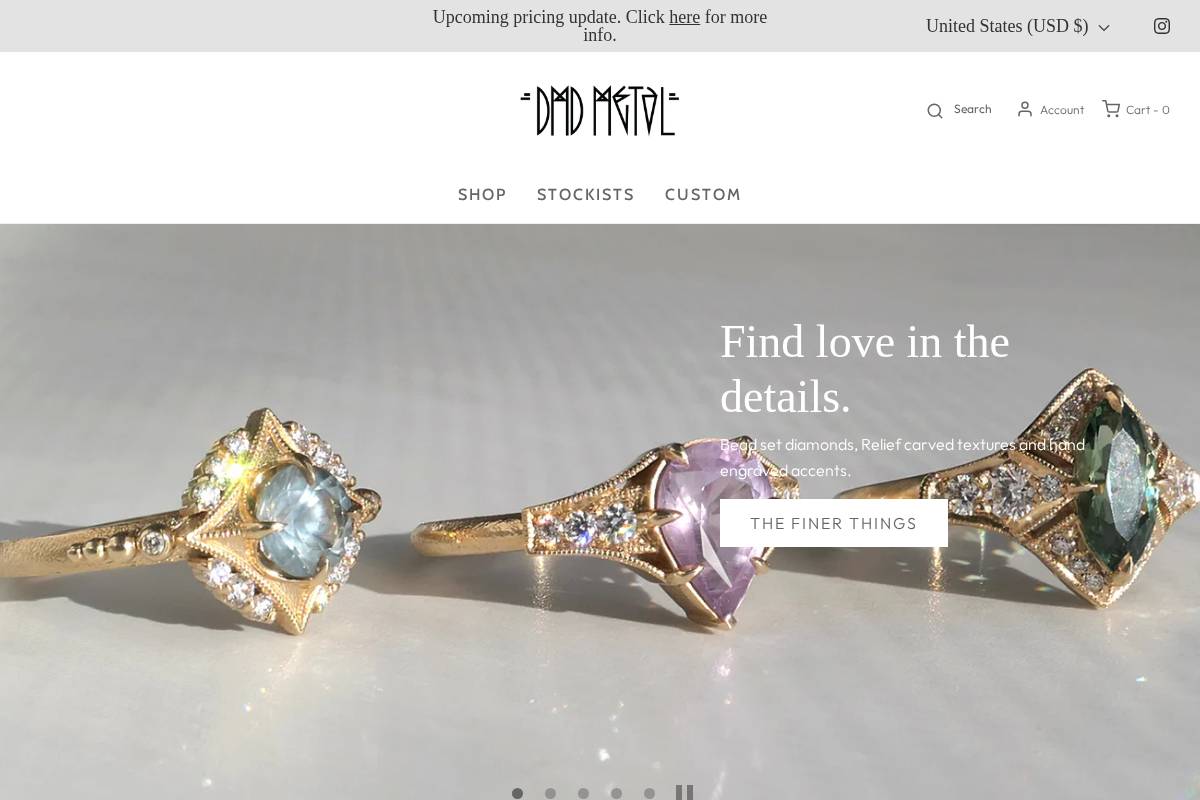 dmdmetal.com homepage screenshot