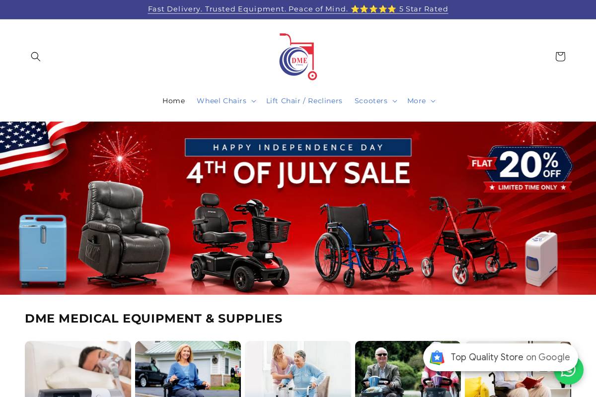 dmeofamericainc.com homepage screenshot