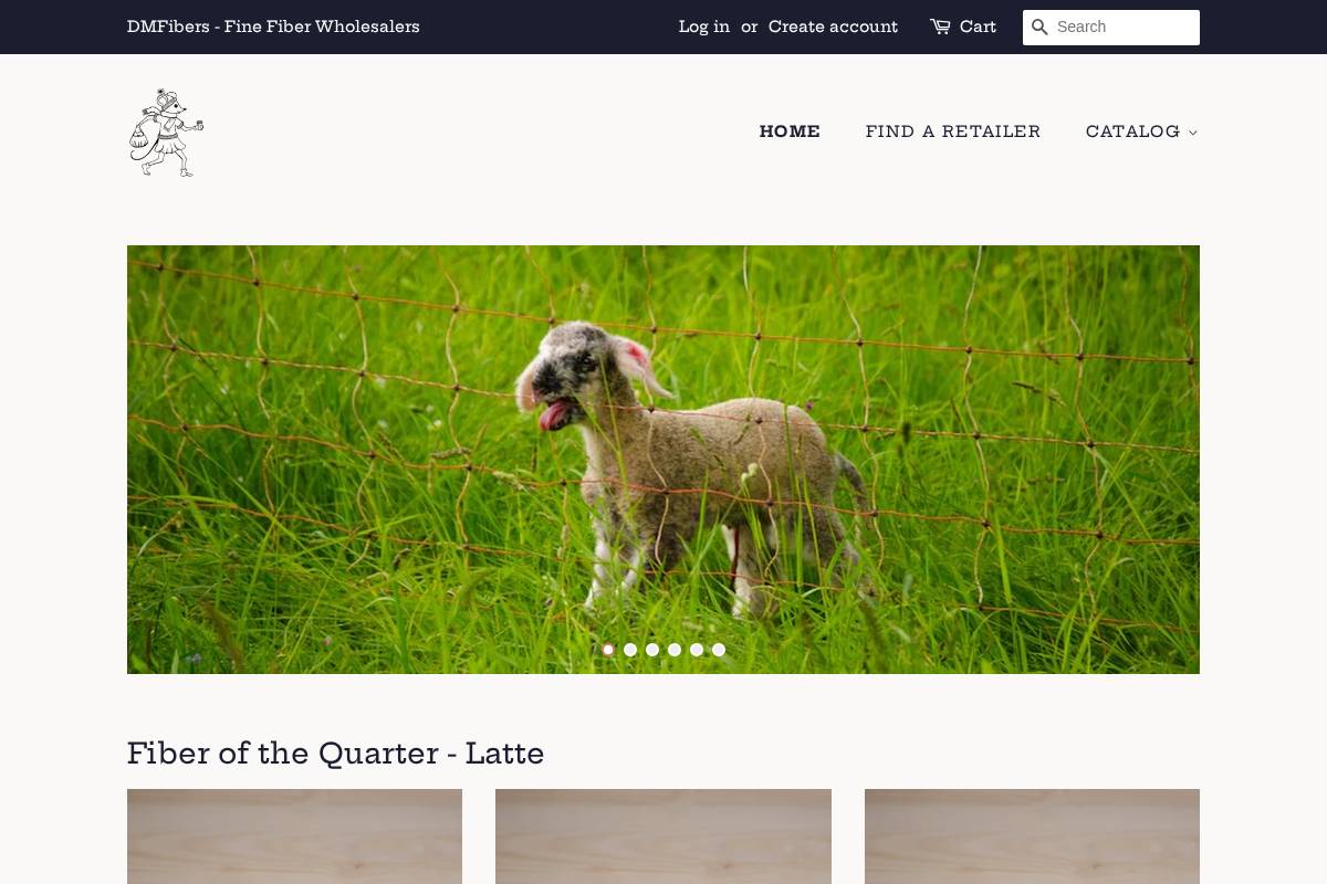 dmfibers.com homepage screenshot