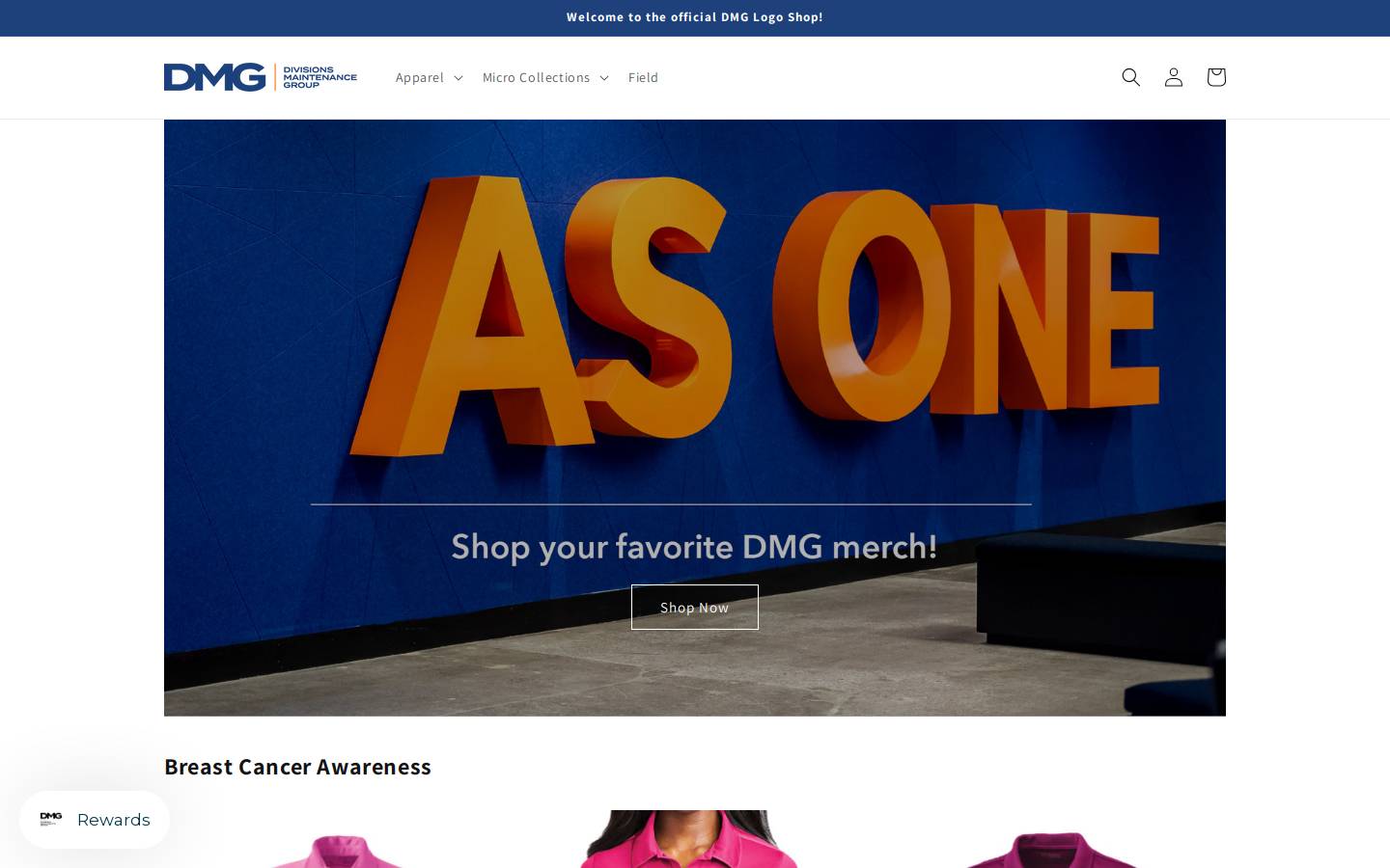 dmglogoshop.com homepage screenshot