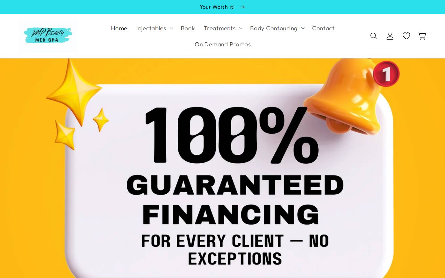 dmpbeauty.com homepage screenshot