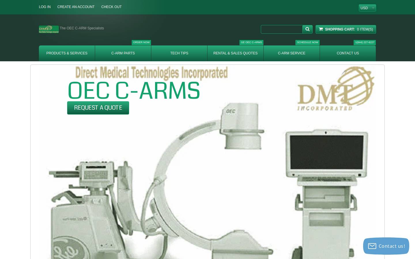 dmtc-arms.com homepage screenshot
