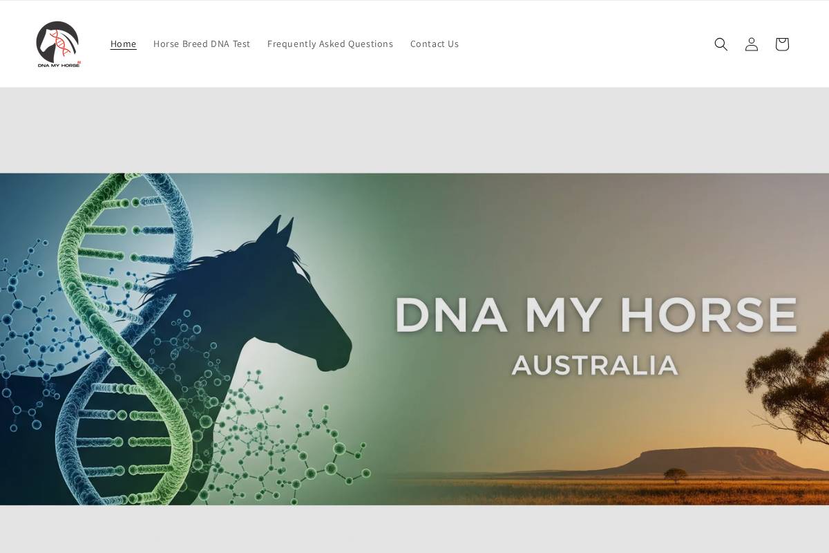 dnamyhorses.com homepage screenshot