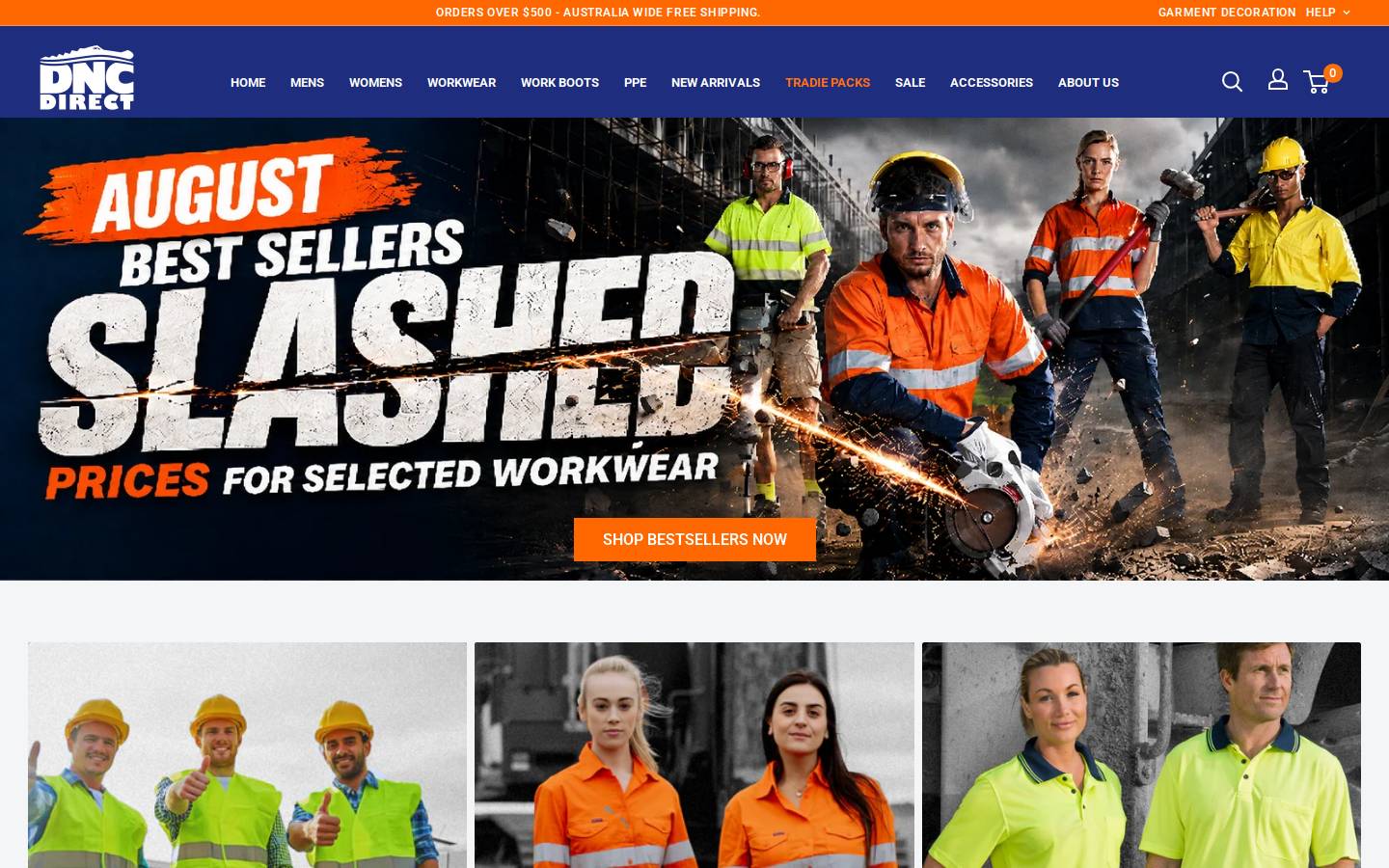 Dncdirect homepage screenshot
