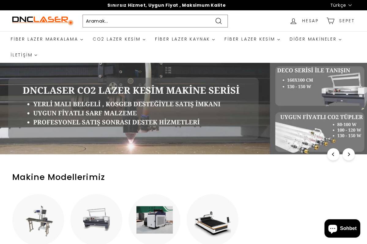 dnclaser homepage screenshot