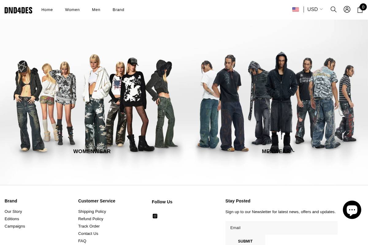 dnd4des.com homepage screenshot