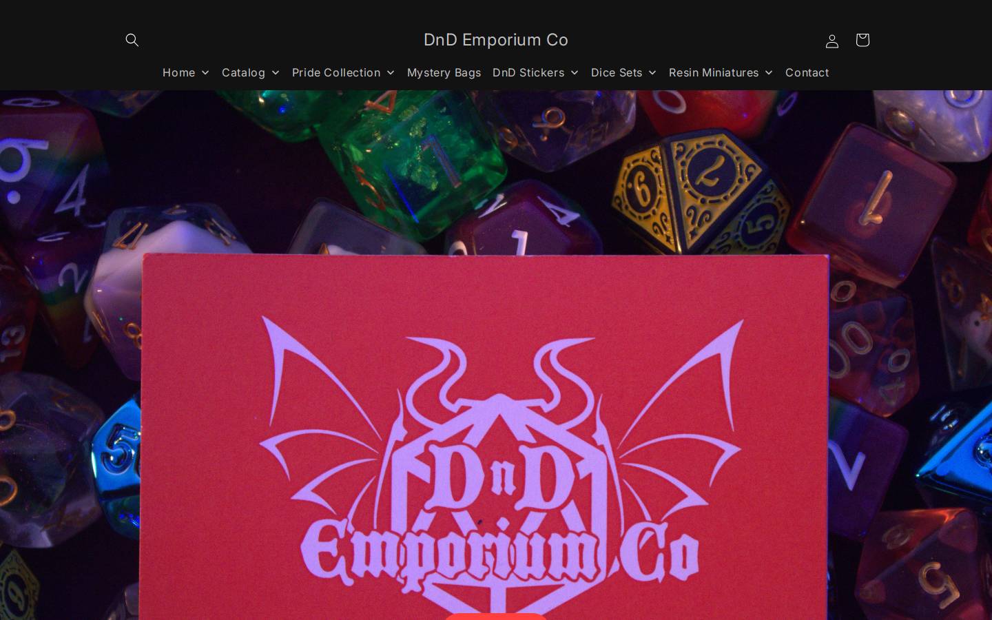 dndemporiumco.com homepage screenshot