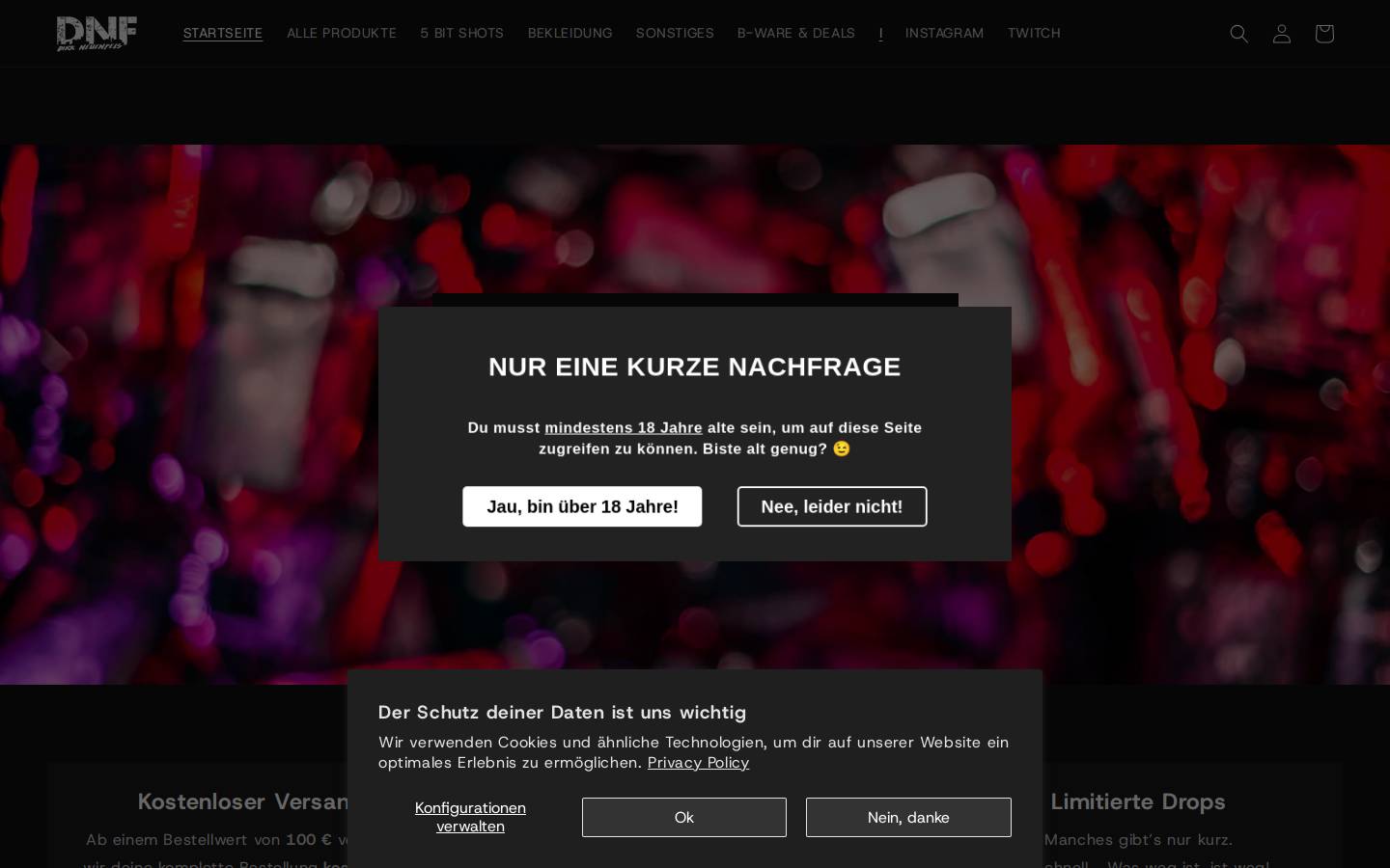 dnfshop.net homepage screenshot