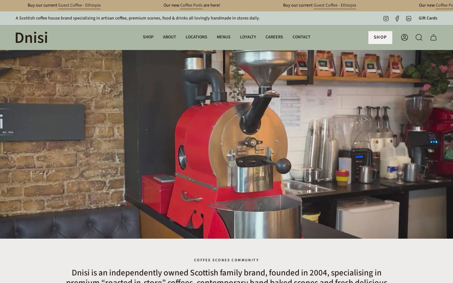 dnisi.co.uk homepage screenshot