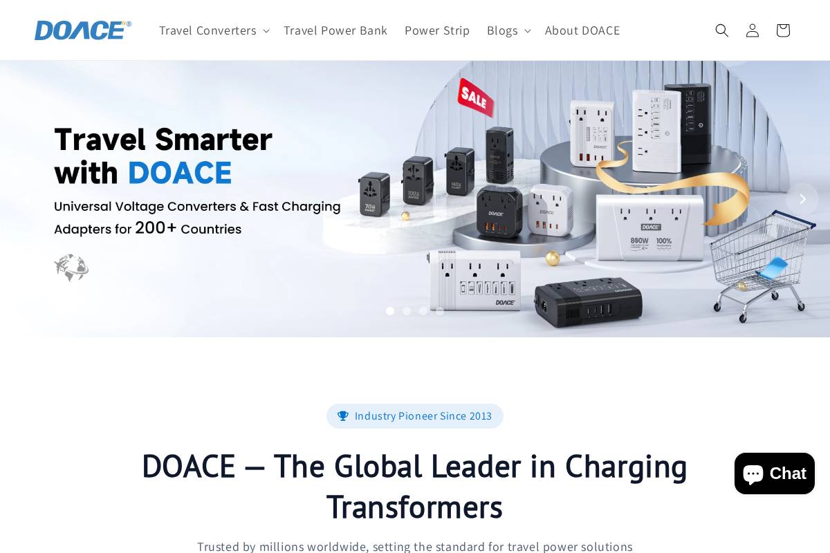 doace.com homepage screenshot
