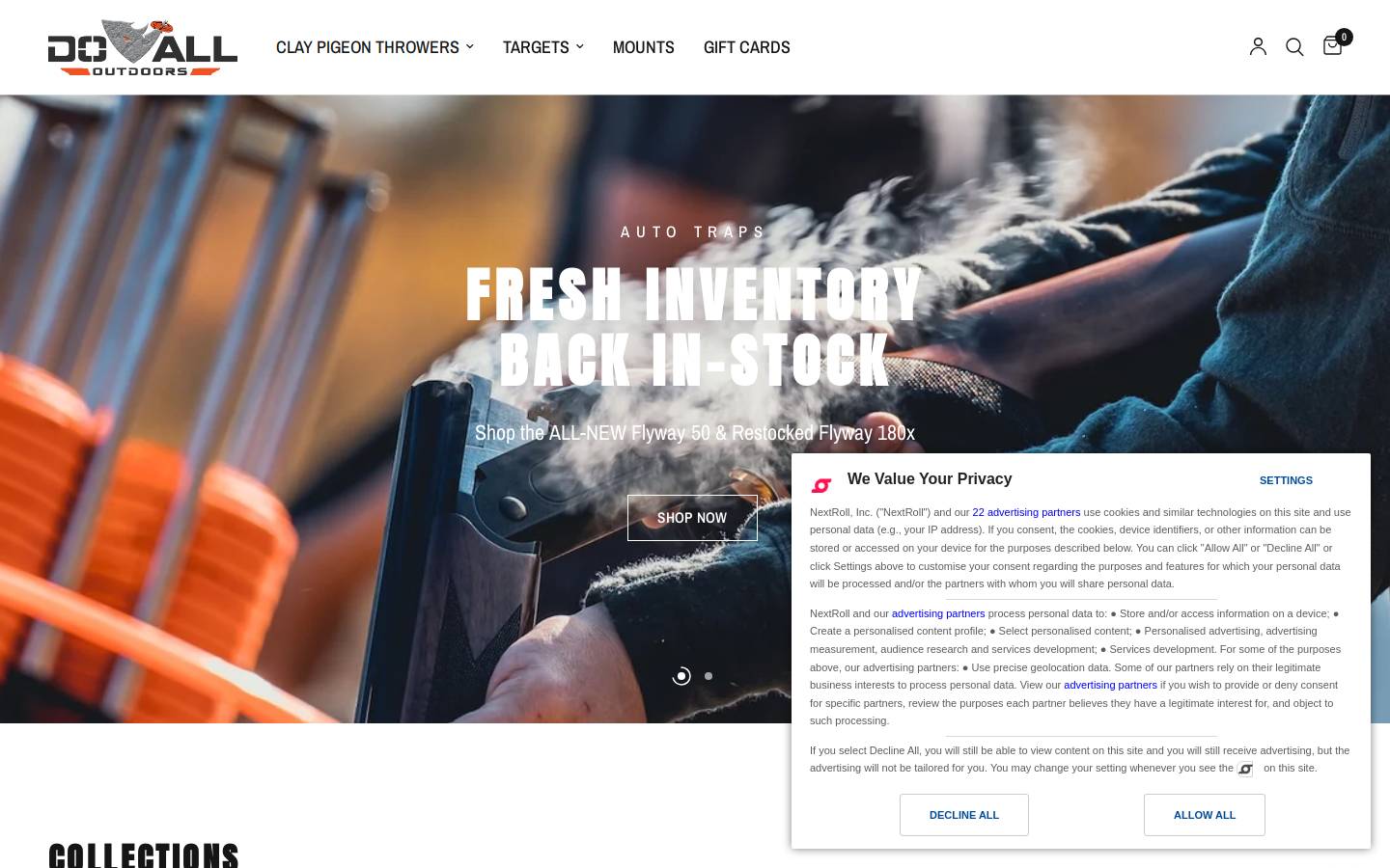 doalloutdoors.com homepage screenshot