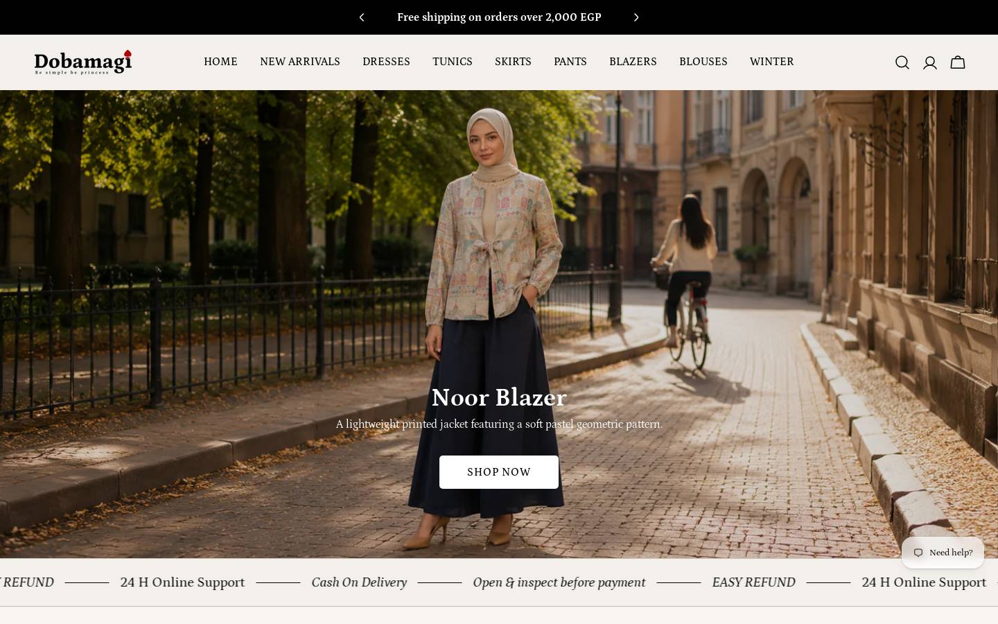 dobamagi.com homepage screenshot