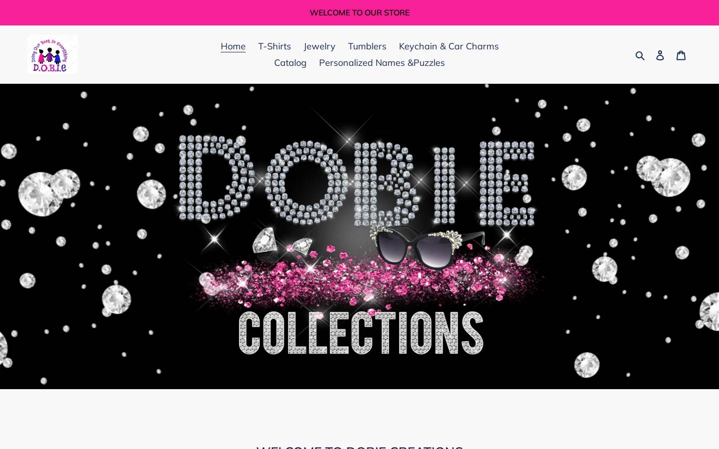dobiecreations.com homepage screenshot