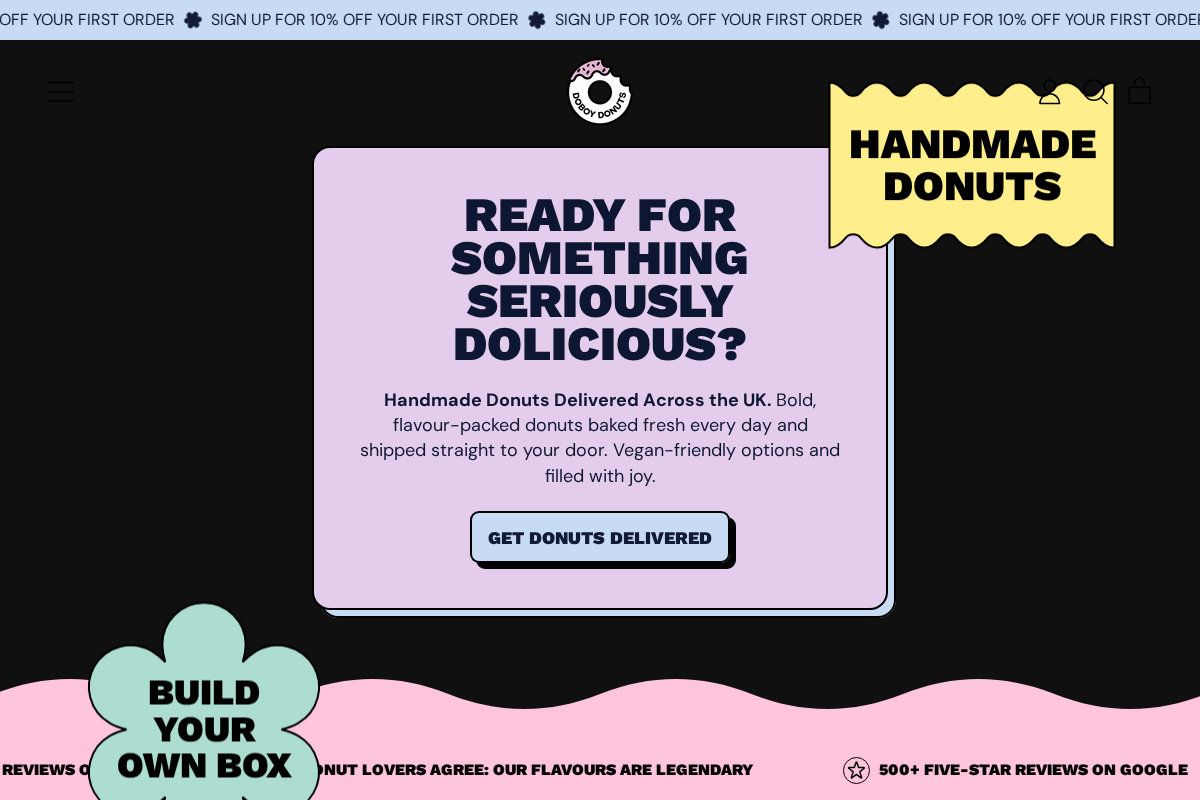 Doboy Donuts homepage screenshot