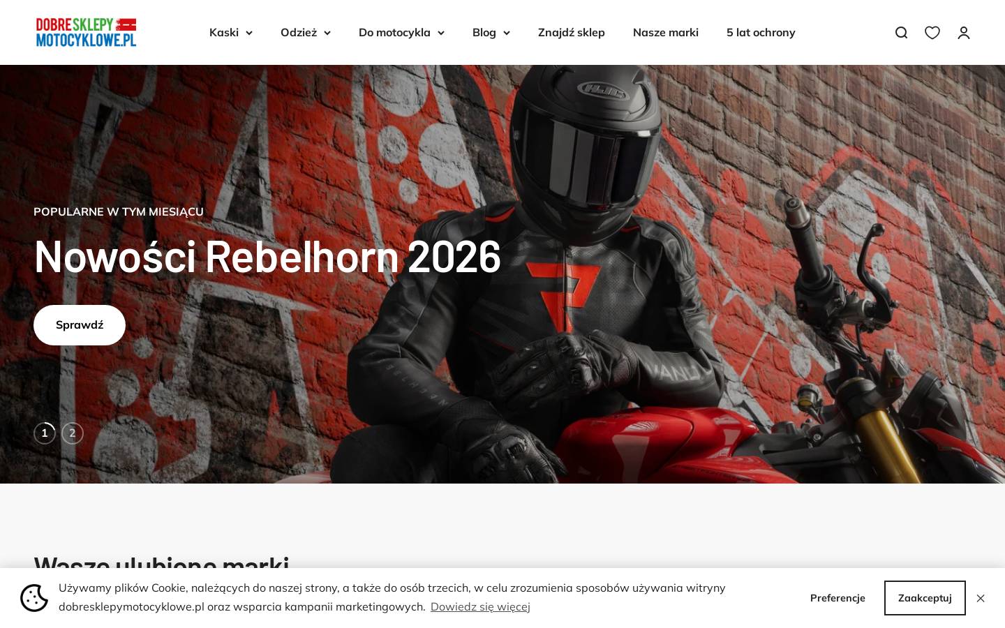 dobresklepymotocyklowe.pl homepage screenshot