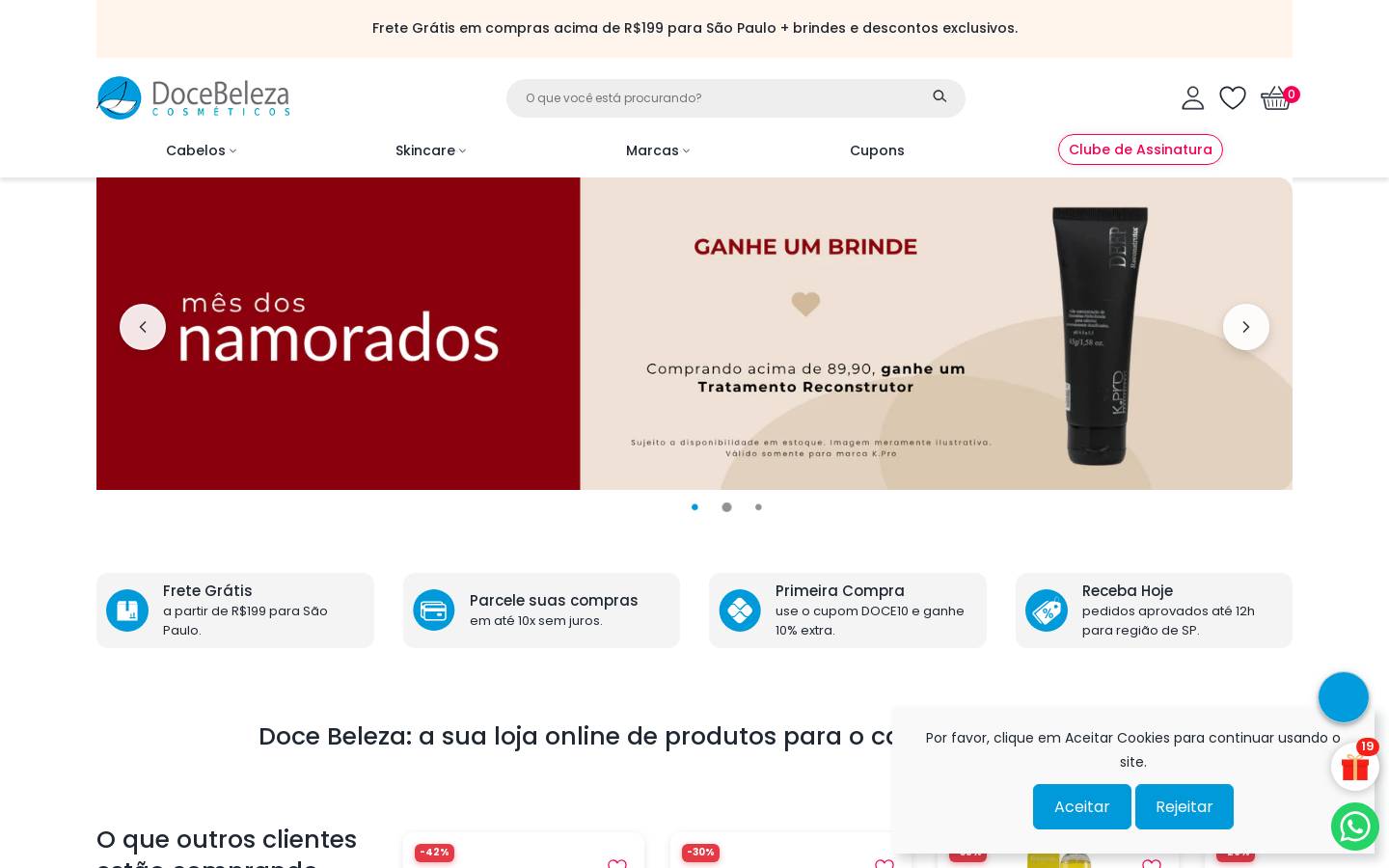 docebeleza.com.br homepage screenshot