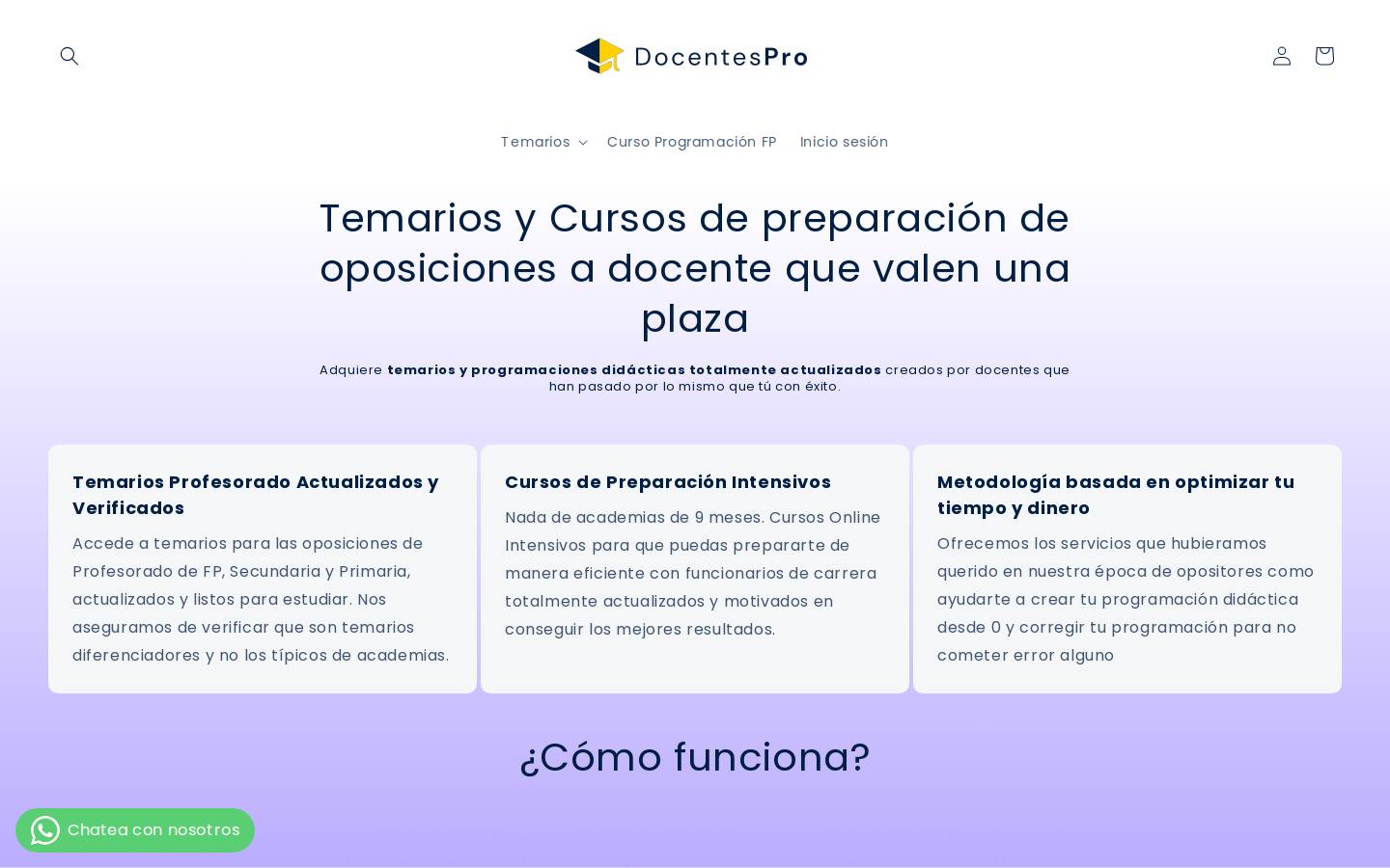 docentespro.com homepage screenshot