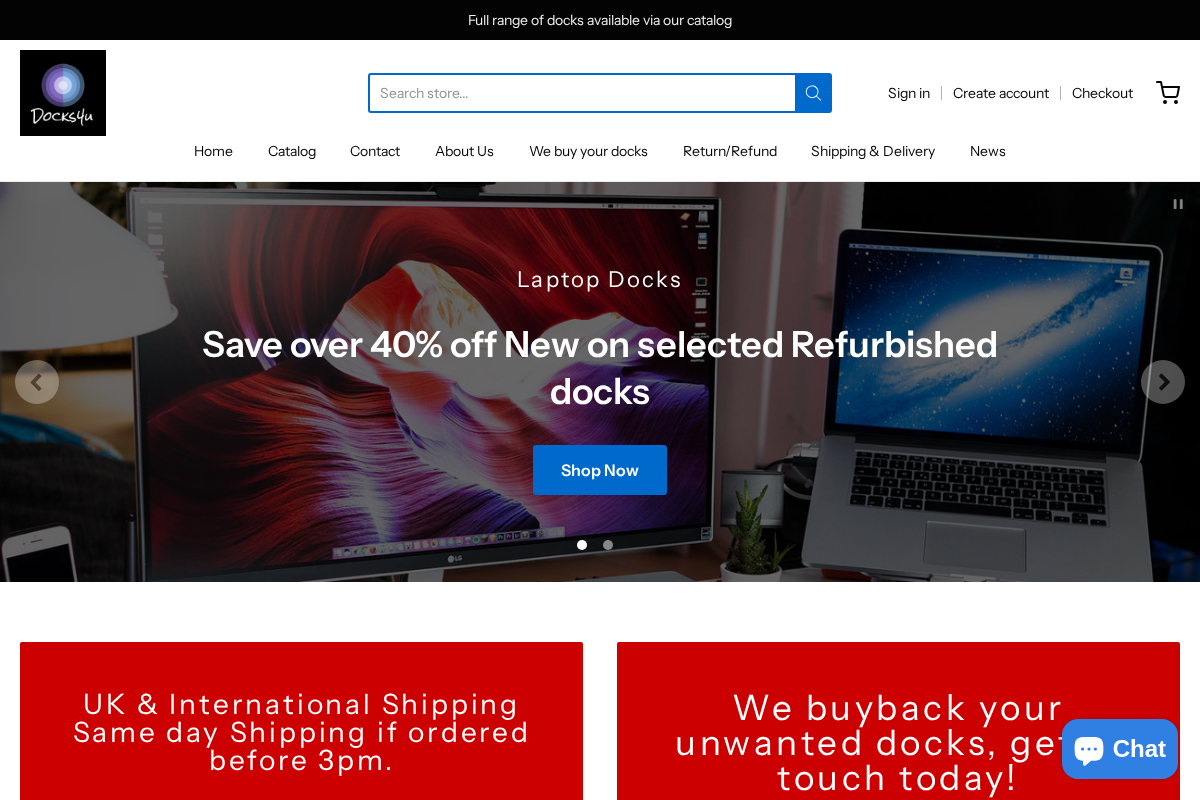 Docks4u homepage screenshot