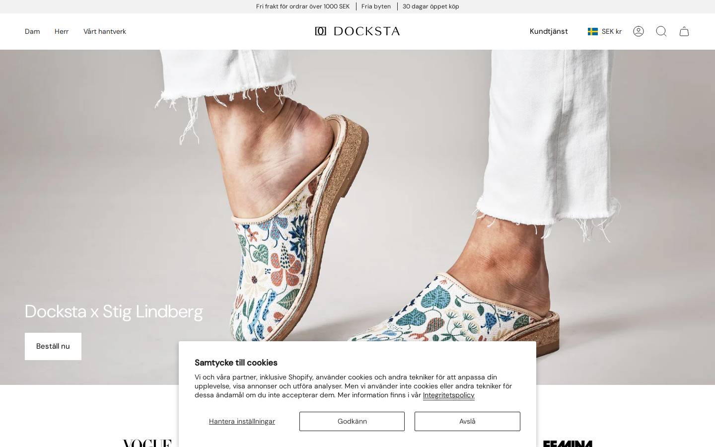 dockstasko.se homepage screenshot