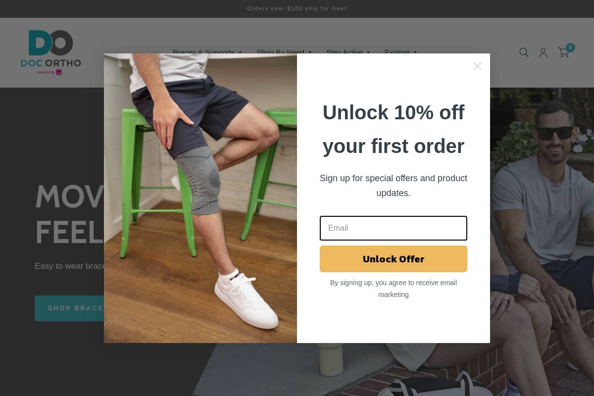 Doc Ortho homepage screenshot