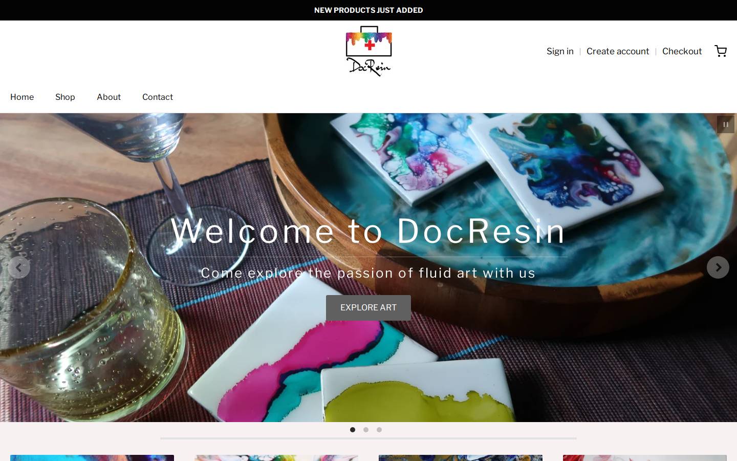 docresin.com homepage screenshot