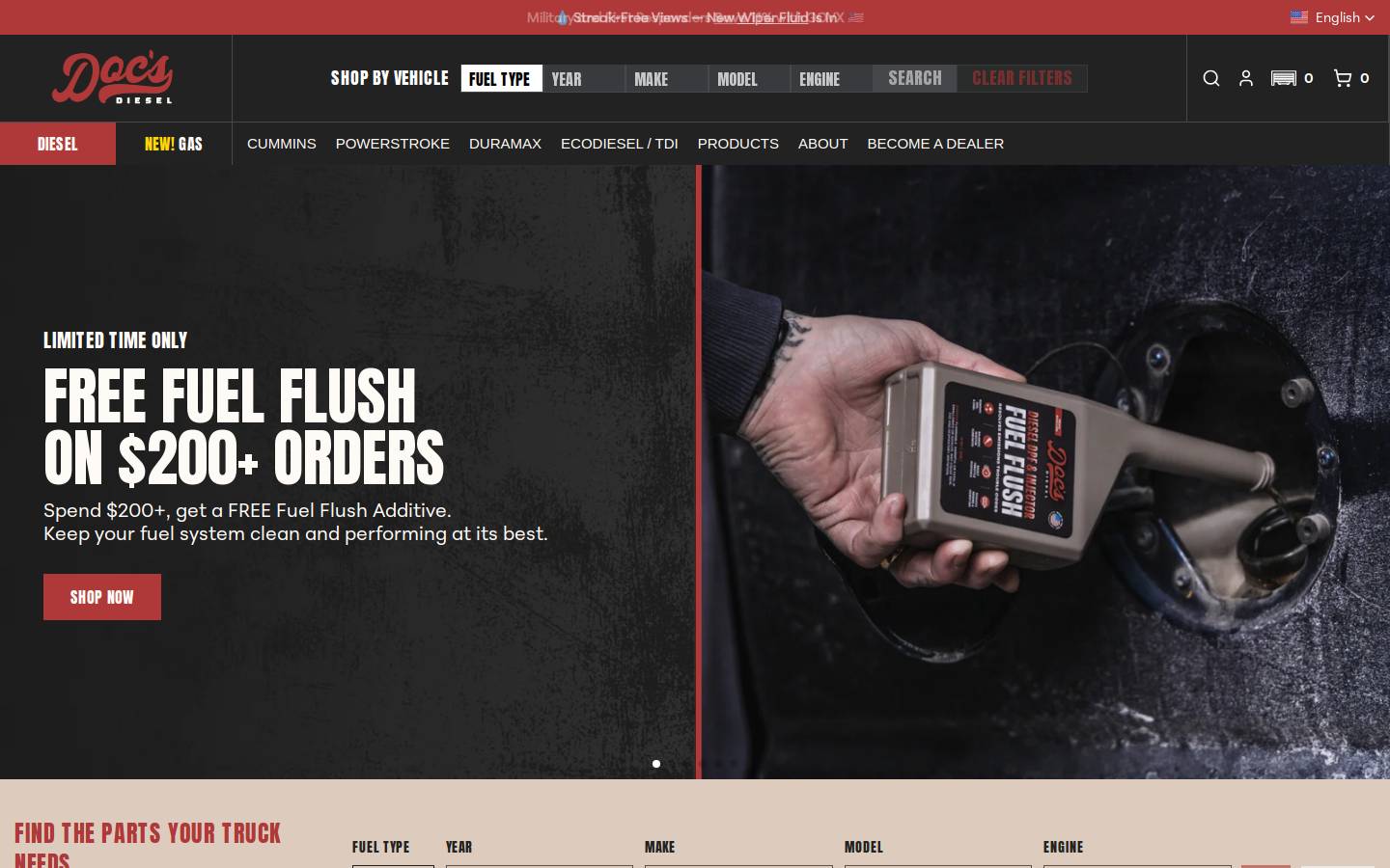 Docsdiesel homepage screenshot