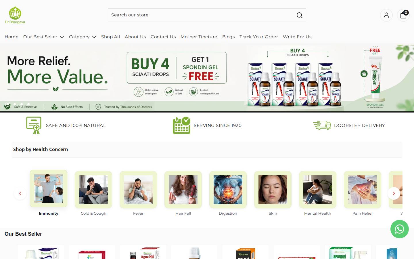 doctorbhargava.com homepage screenshot