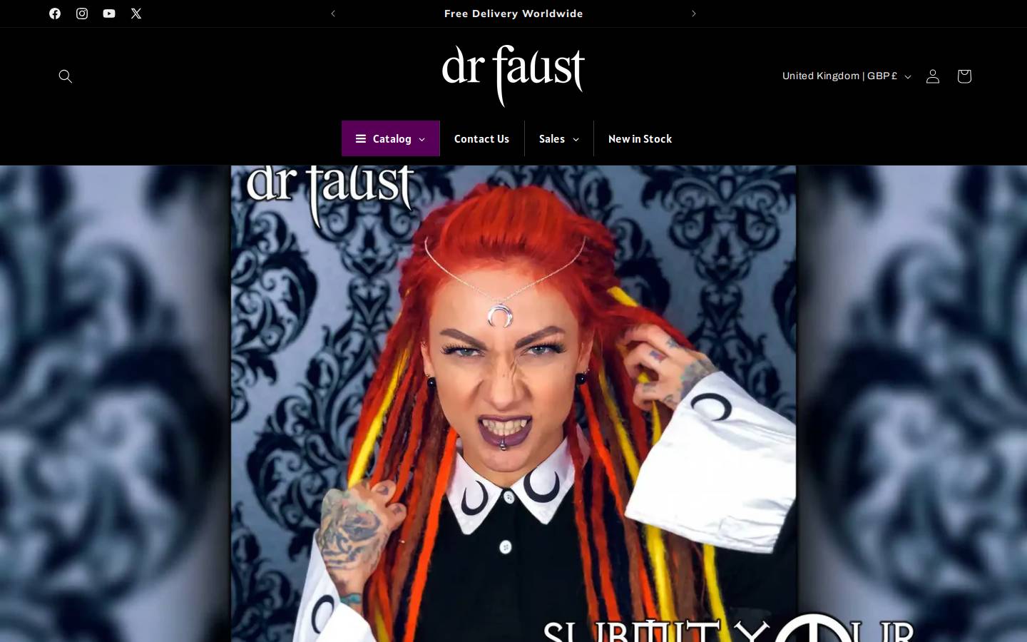 doctorclothing.com homepage screenshot