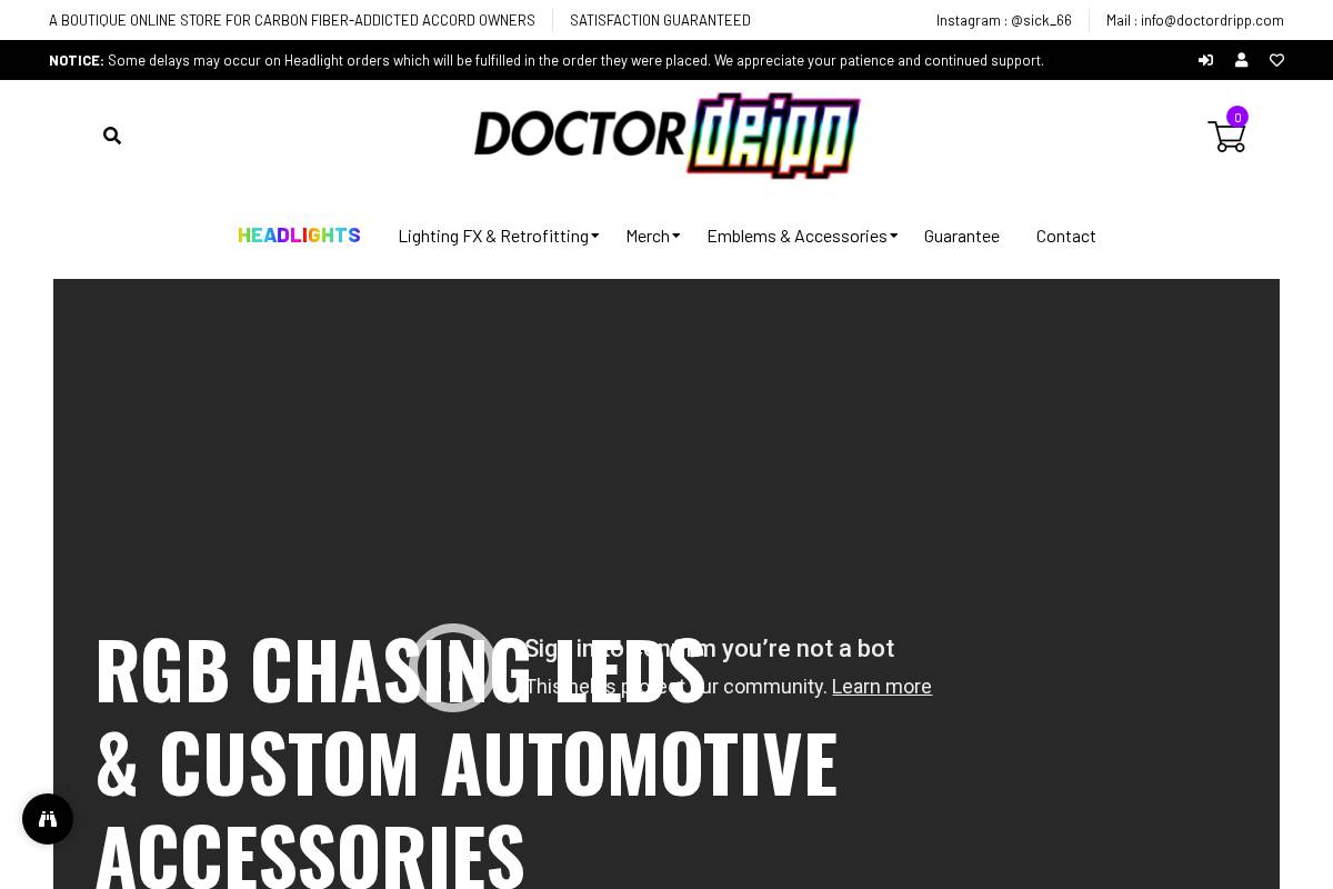 Doctordripp homepage screenshot